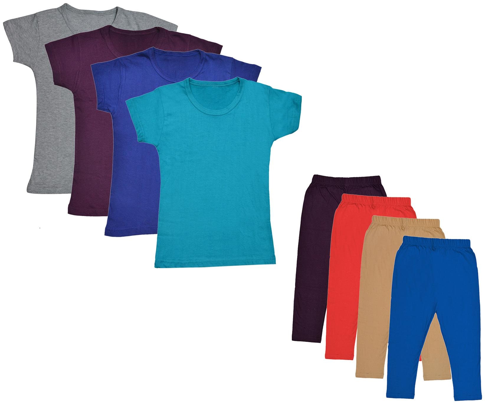 

Indiweaves Girl Cotton Top Bottom Set - Multi