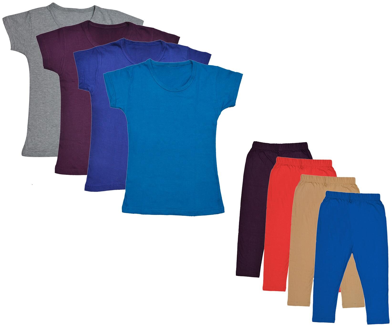 

Indiweaves Girl Cotton Top Bottom Set - Multi