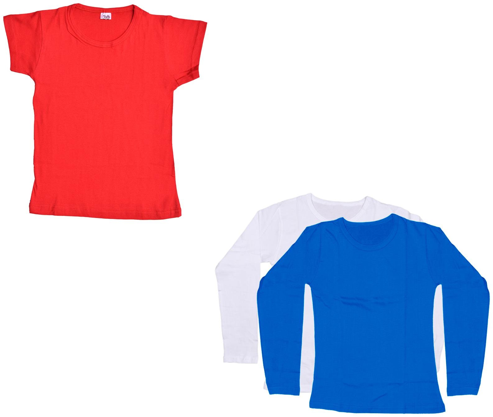 

Indiweaves Girl Cotton Solid T shirt - Multi