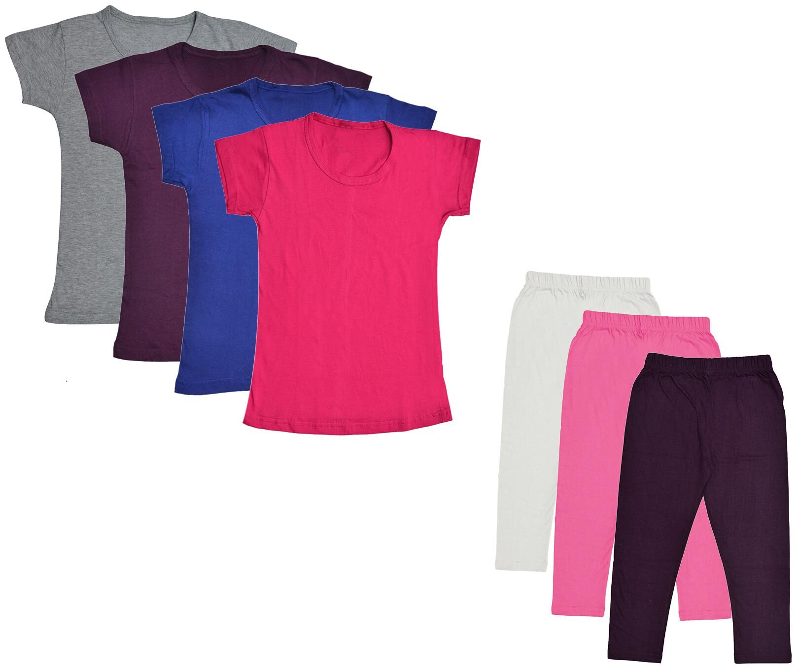 

Indiweaves Girl Cotton Top Bottom Set - Multi