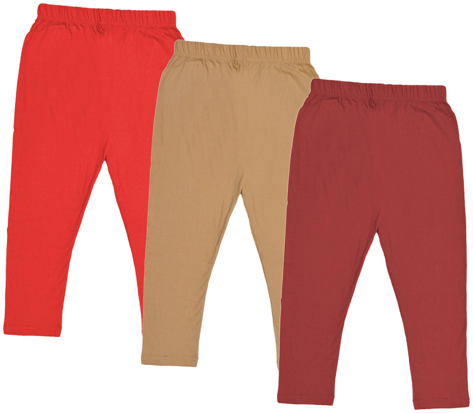 

Indiweaves Girl Cotton Solid Capri - Multi
