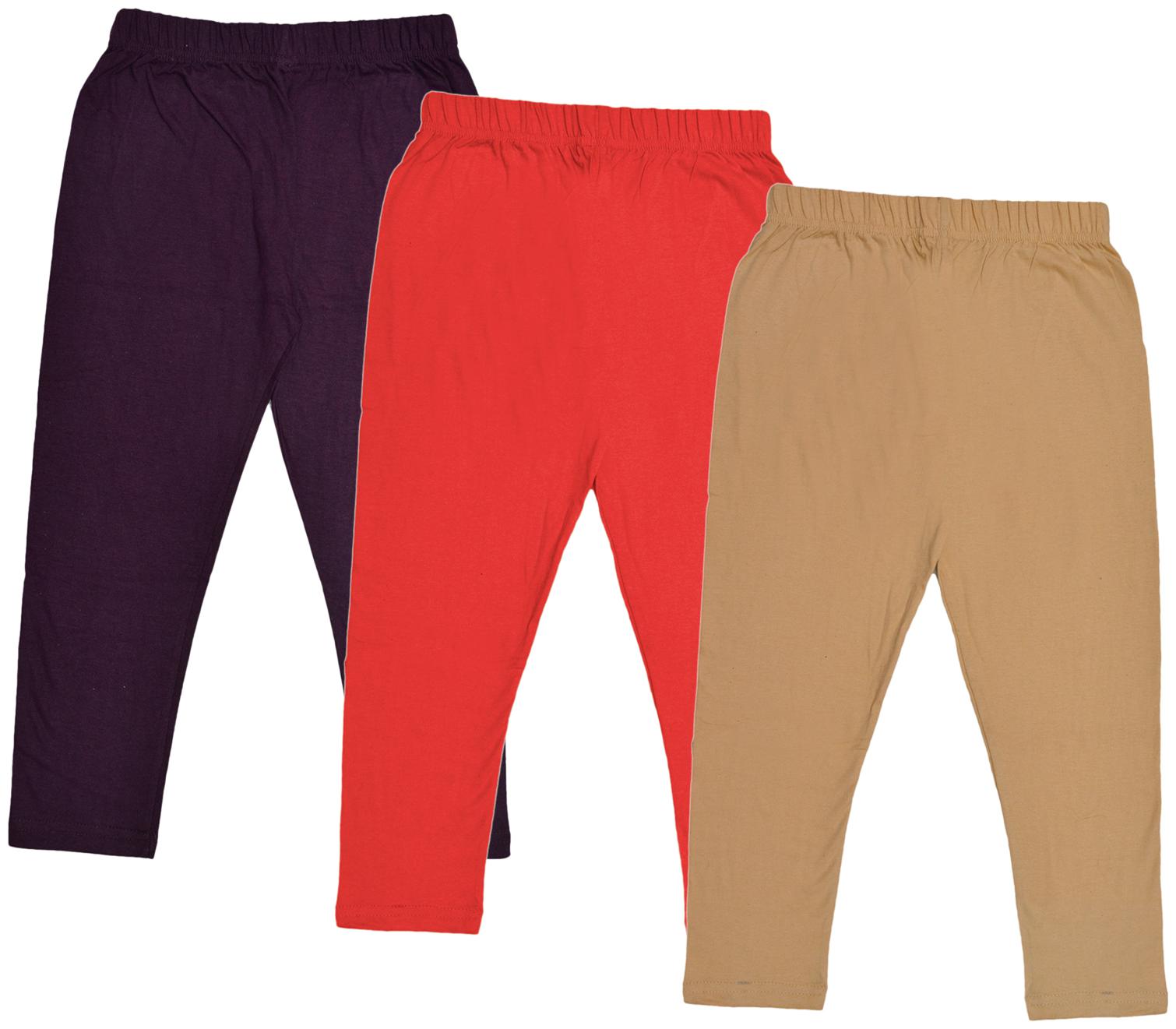 

Indiweaves Girl Cotton Solid Capri - Multi