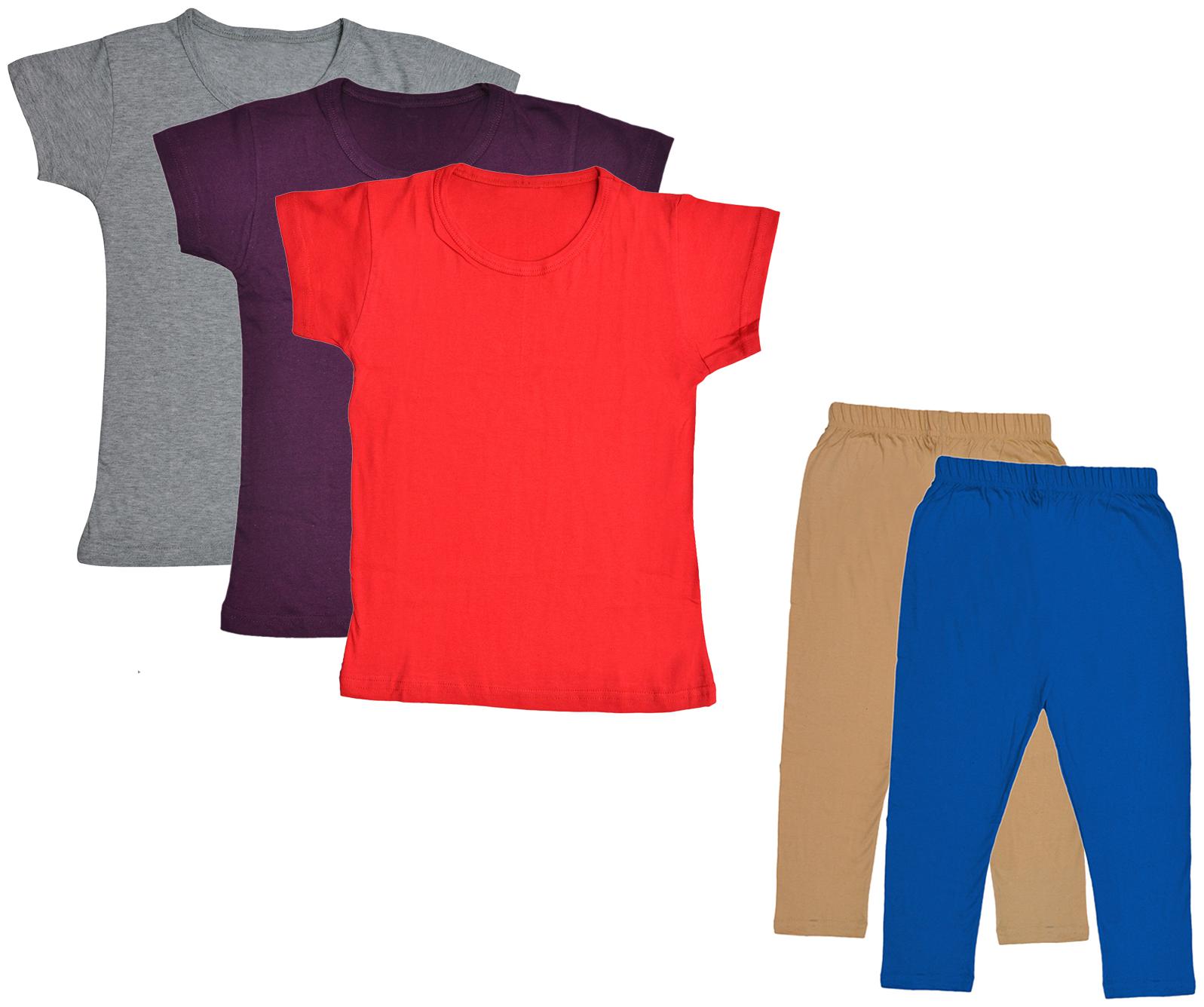 

Indiweaves Girl Cotton Top Bottom Set - Multi