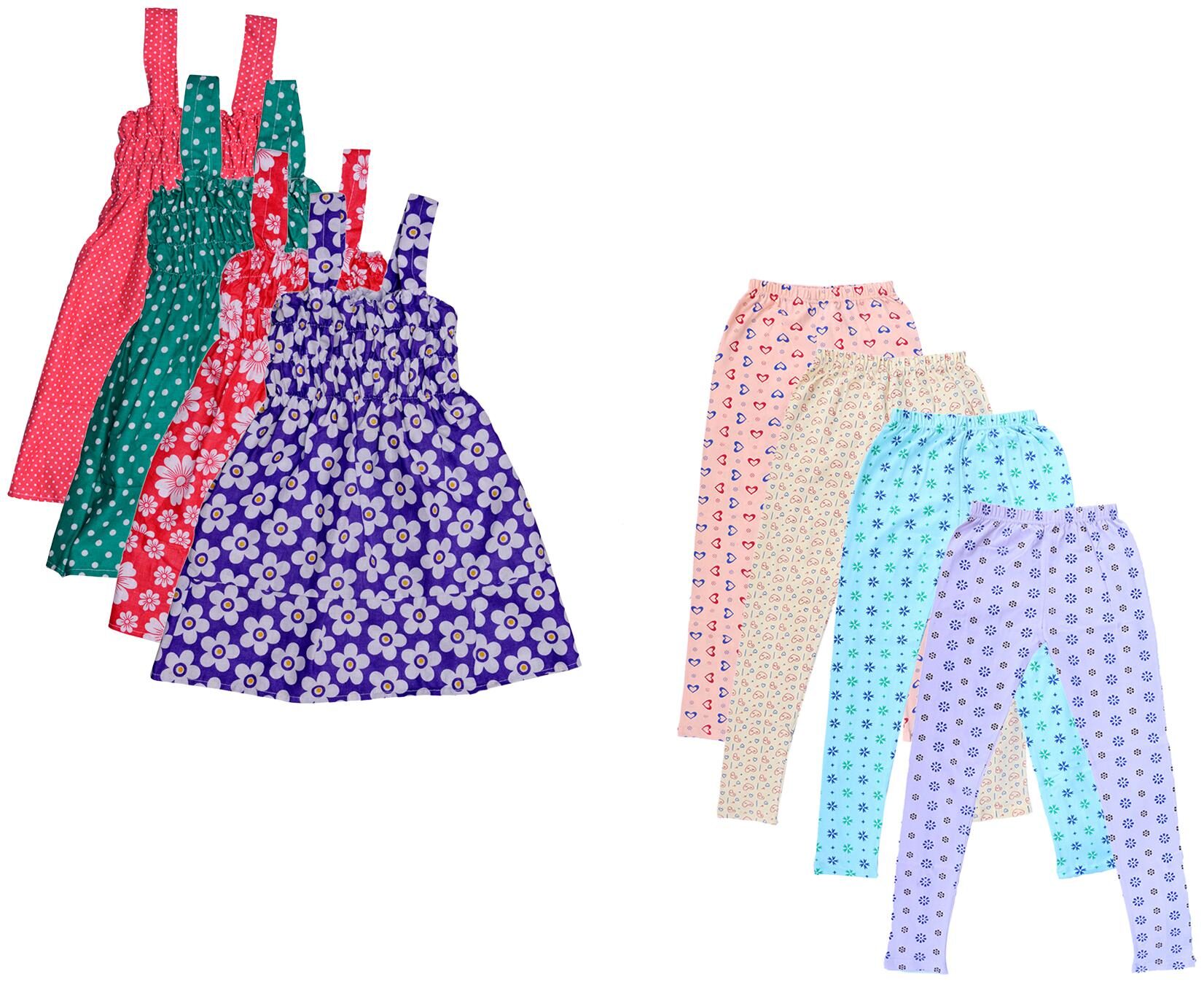 

Indiweaves Girl Cotton Top Bottom Set - Multi
