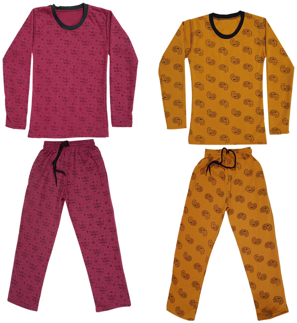 

Indiweaves Girl Wool Top Bottom Set - Orange Pink