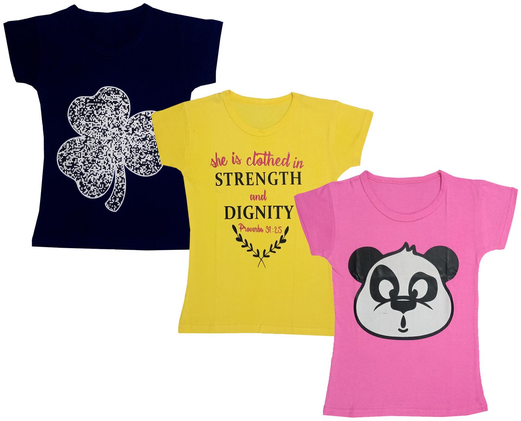 

Indiweaves Girl Cotton Printed T shirt - Multi