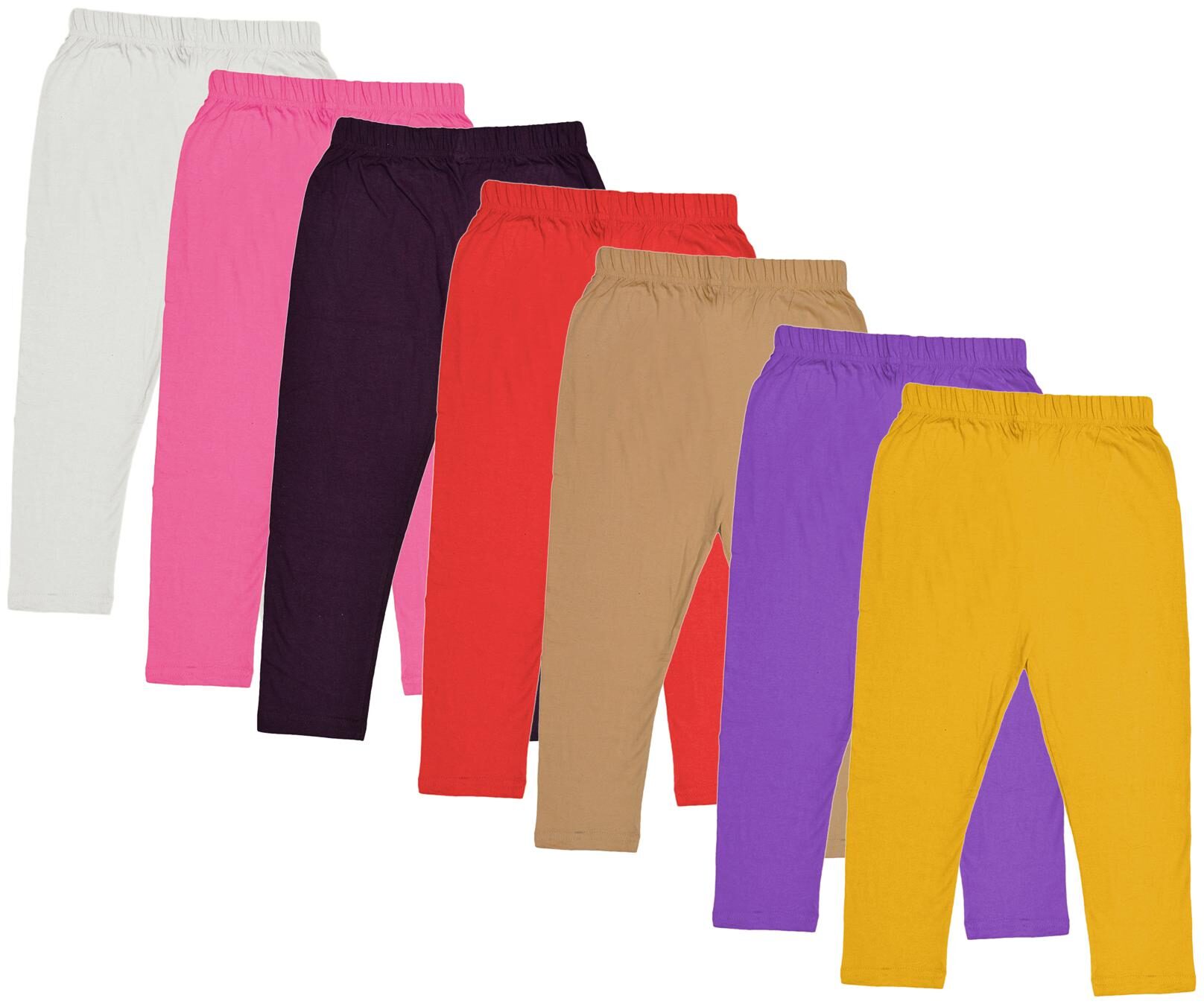 

Indiweaves Girl Cotton Solid Capri - Multi
