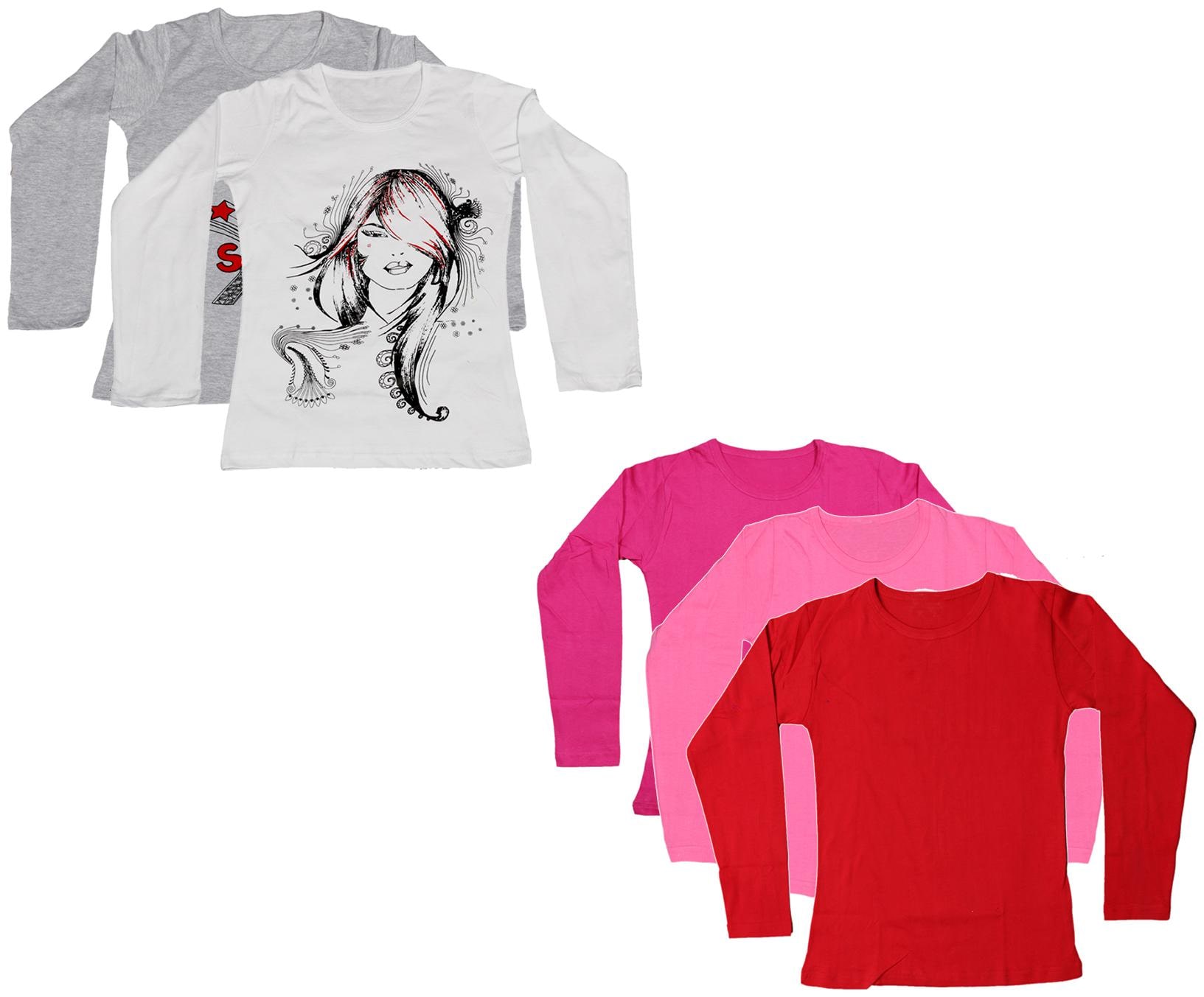 

Indiweaves Girl Cotton Printed T shirt - Multi