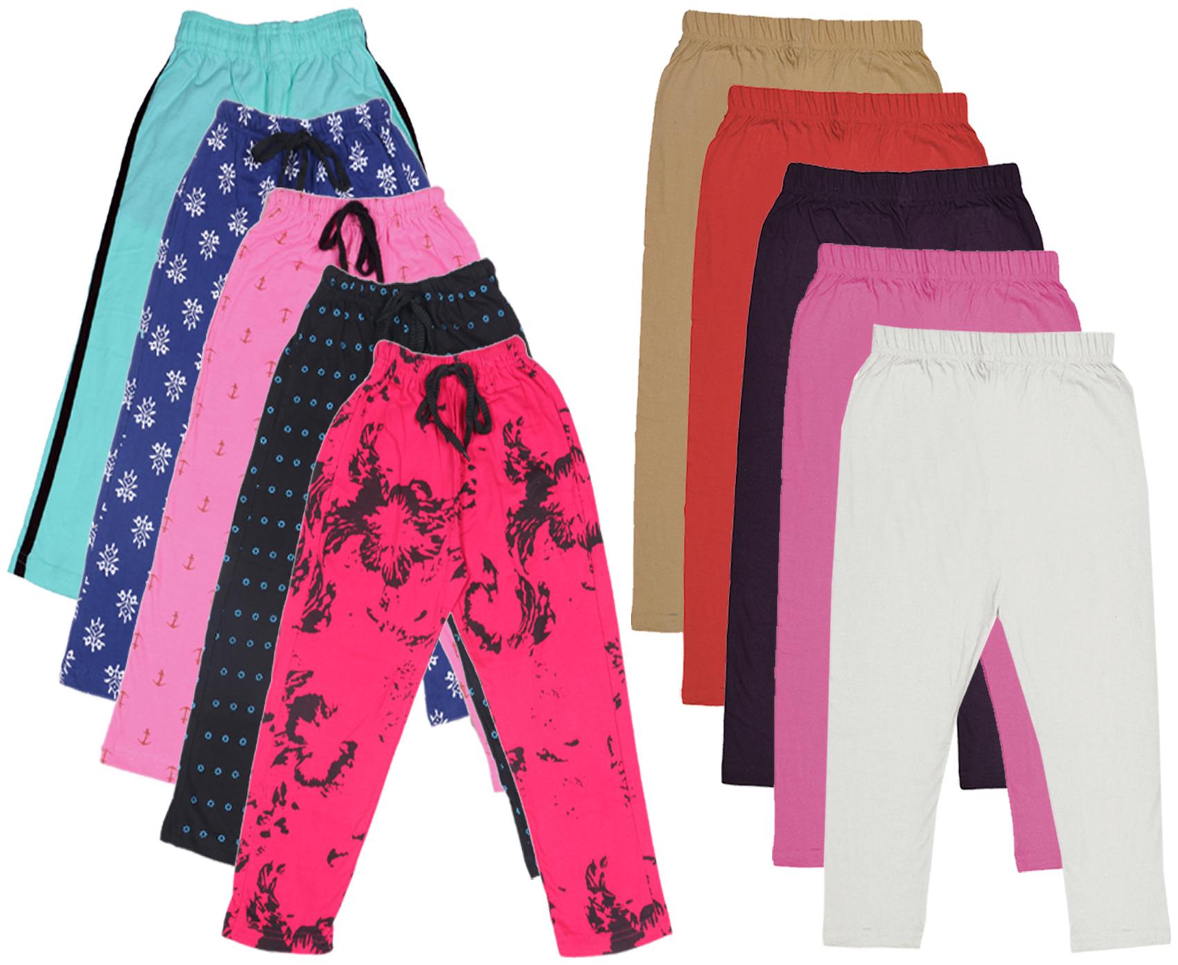 

Indiweaves Girl Cotton Solid Capri - Multi