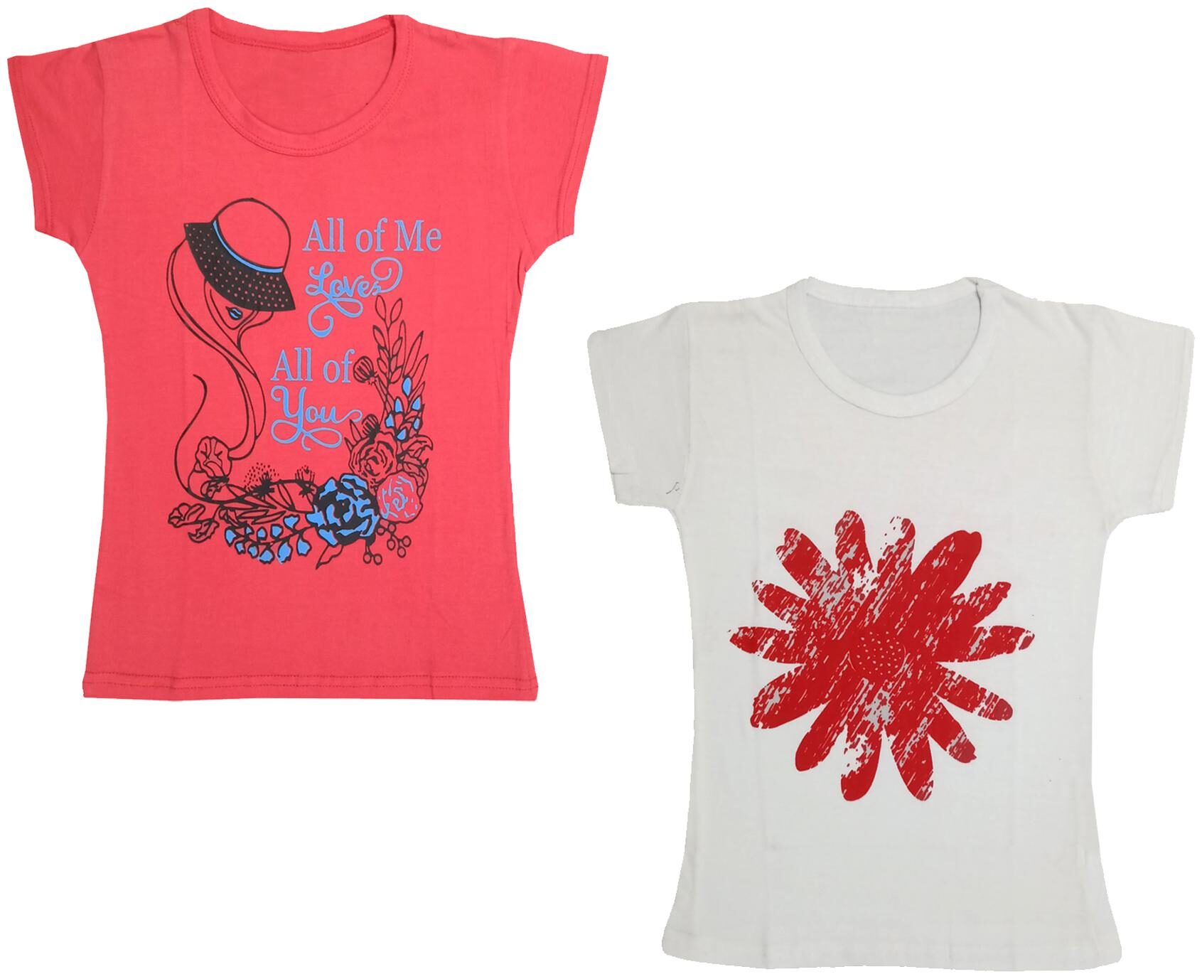 

Indiweaves Girl Cotton Printed T shirt - Multi