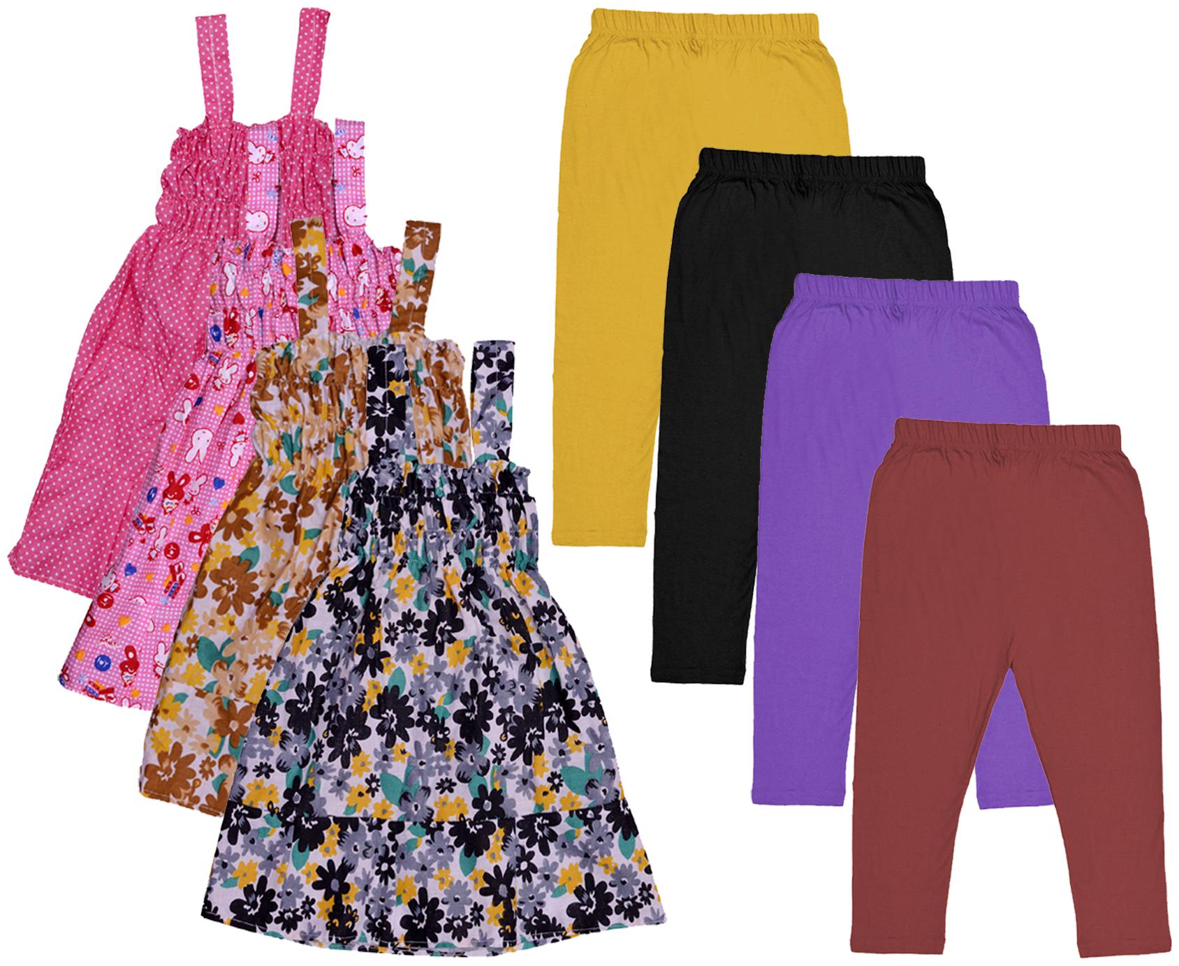 

Indiweaves Girl Cotton Top Bottom Set - Multi