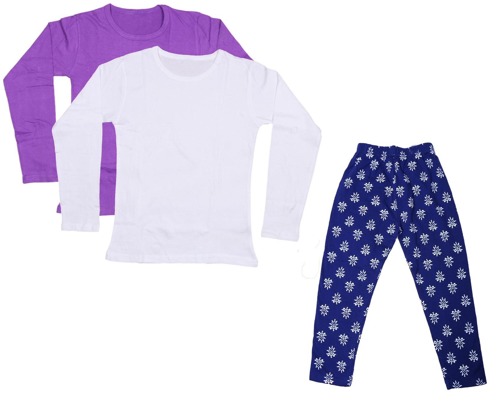 

Indiweaves Girl Cotton Solid T shirt - Multi