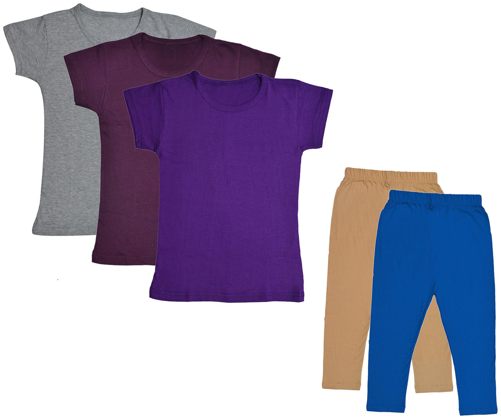 

Indiweaves Girl Cotton Top Bottom Set - Multi