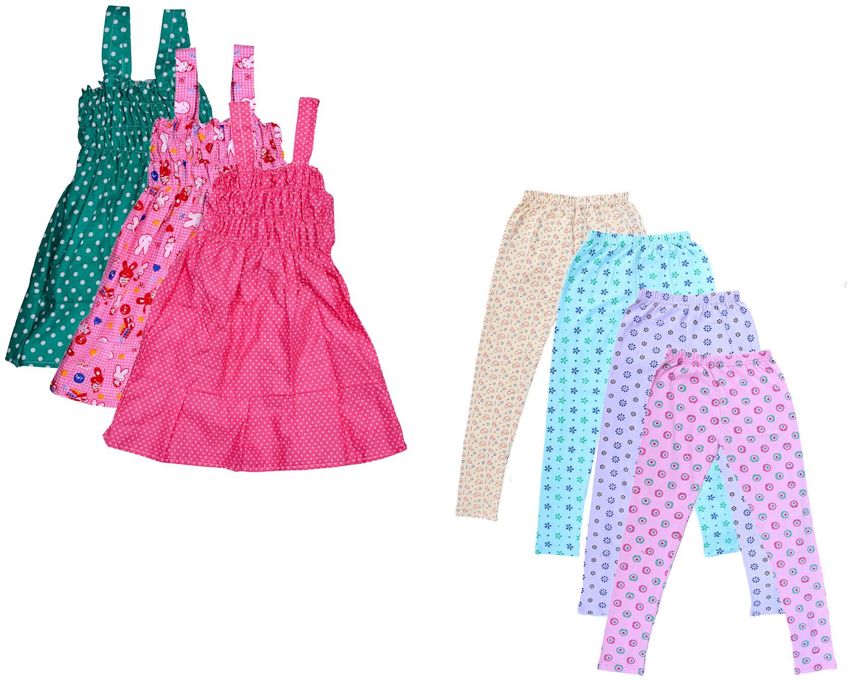 

Indiweaves Girl Cotton Top Bottom Set - Multi