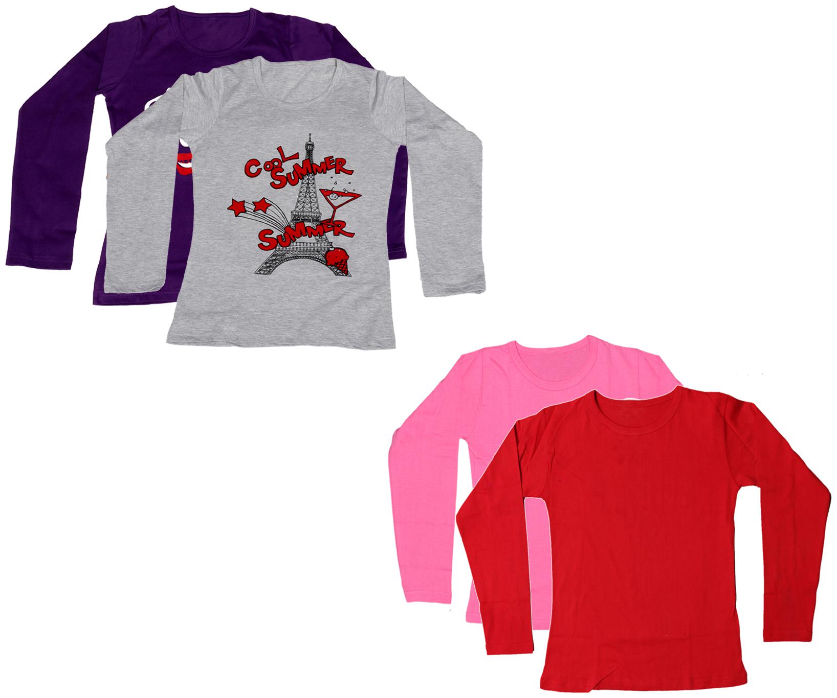 

Indiweaves Girl Cotton Printed T shirt - Multi