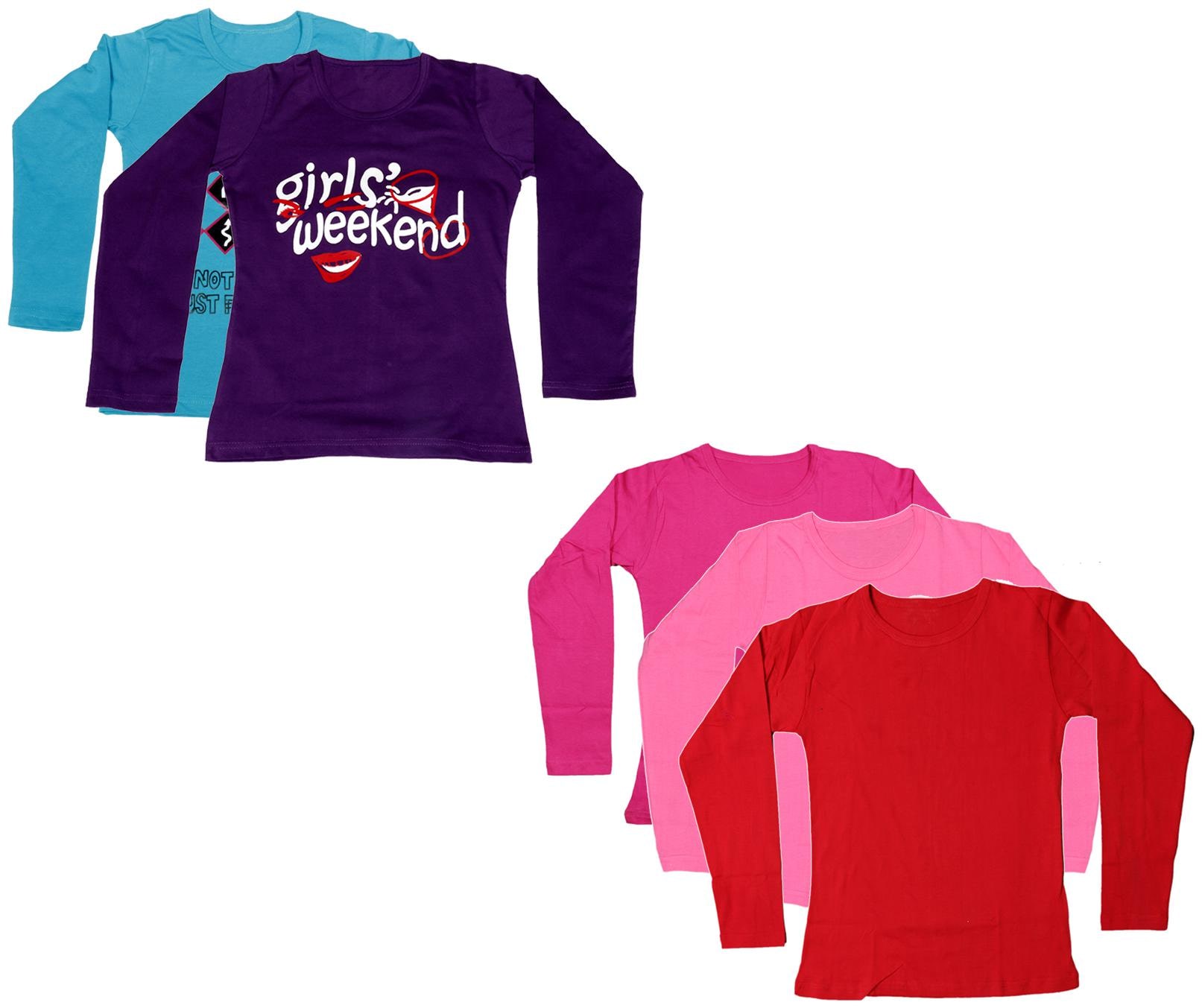 

Indiweaves Girl Cotton Printed T shirt - Multi