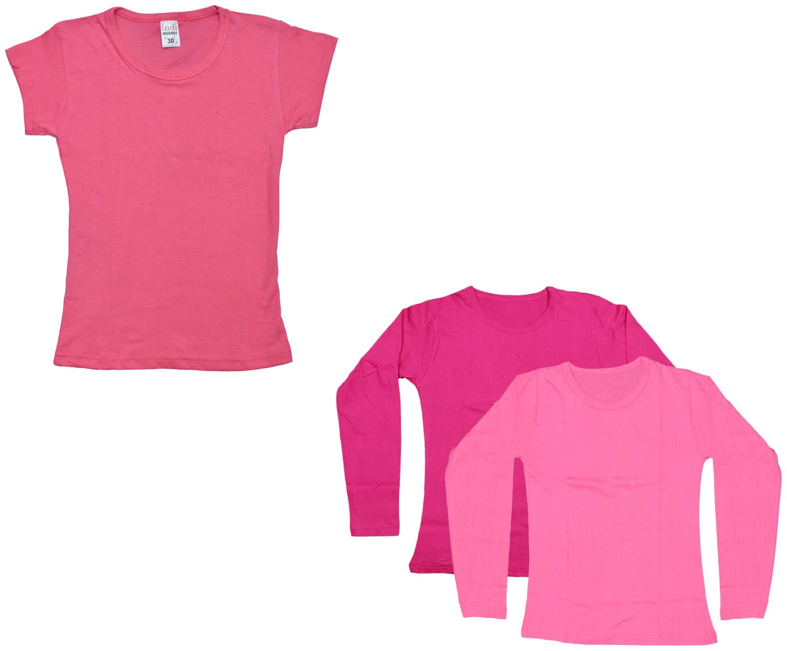 

Indiweaves Girl Cotton Solid T shirt - Multi