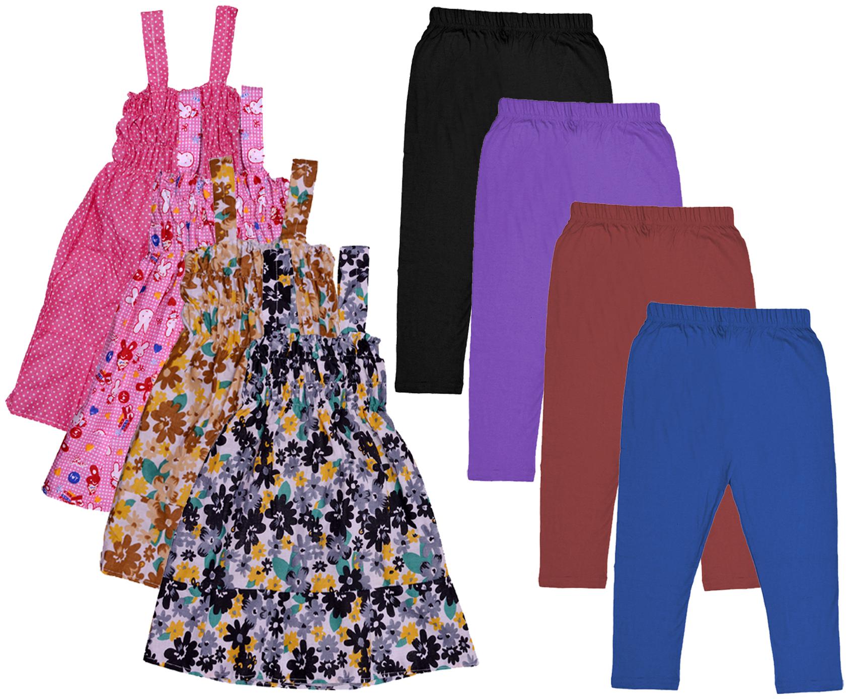 

Indiweaves Girl Cotton Top Bottom Set - Multi