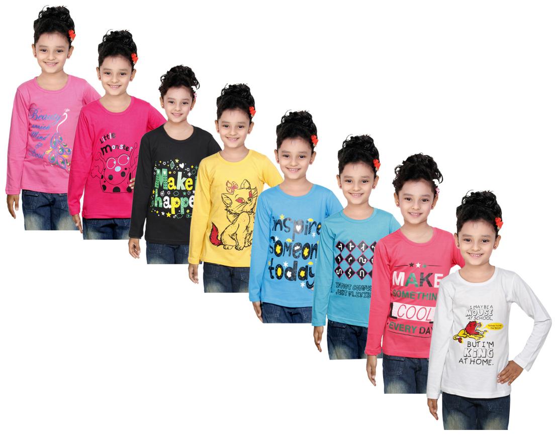 

Indiweaves Girl Cotton Solid Top - Multi