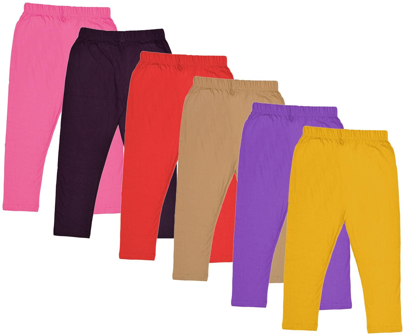

Indiweaves Girl Cotton Solid Capri - Multi