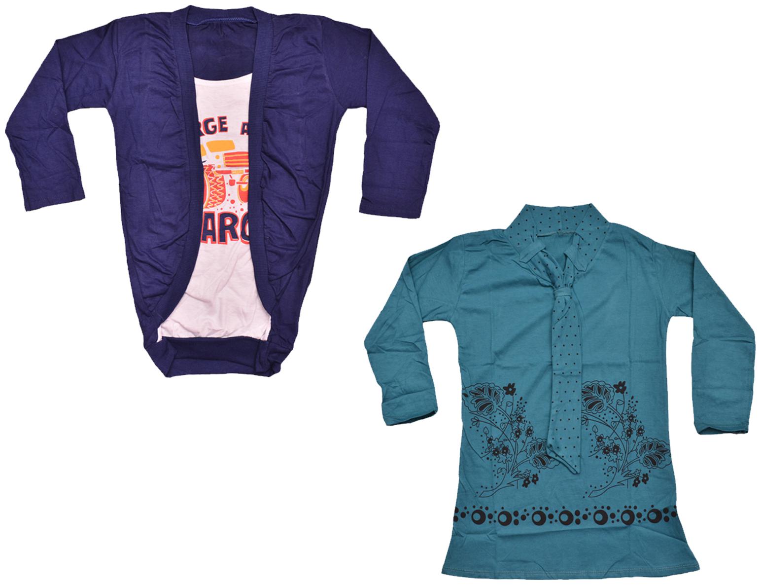 

Indiweaves Girl Cotton Printed Top - Multi