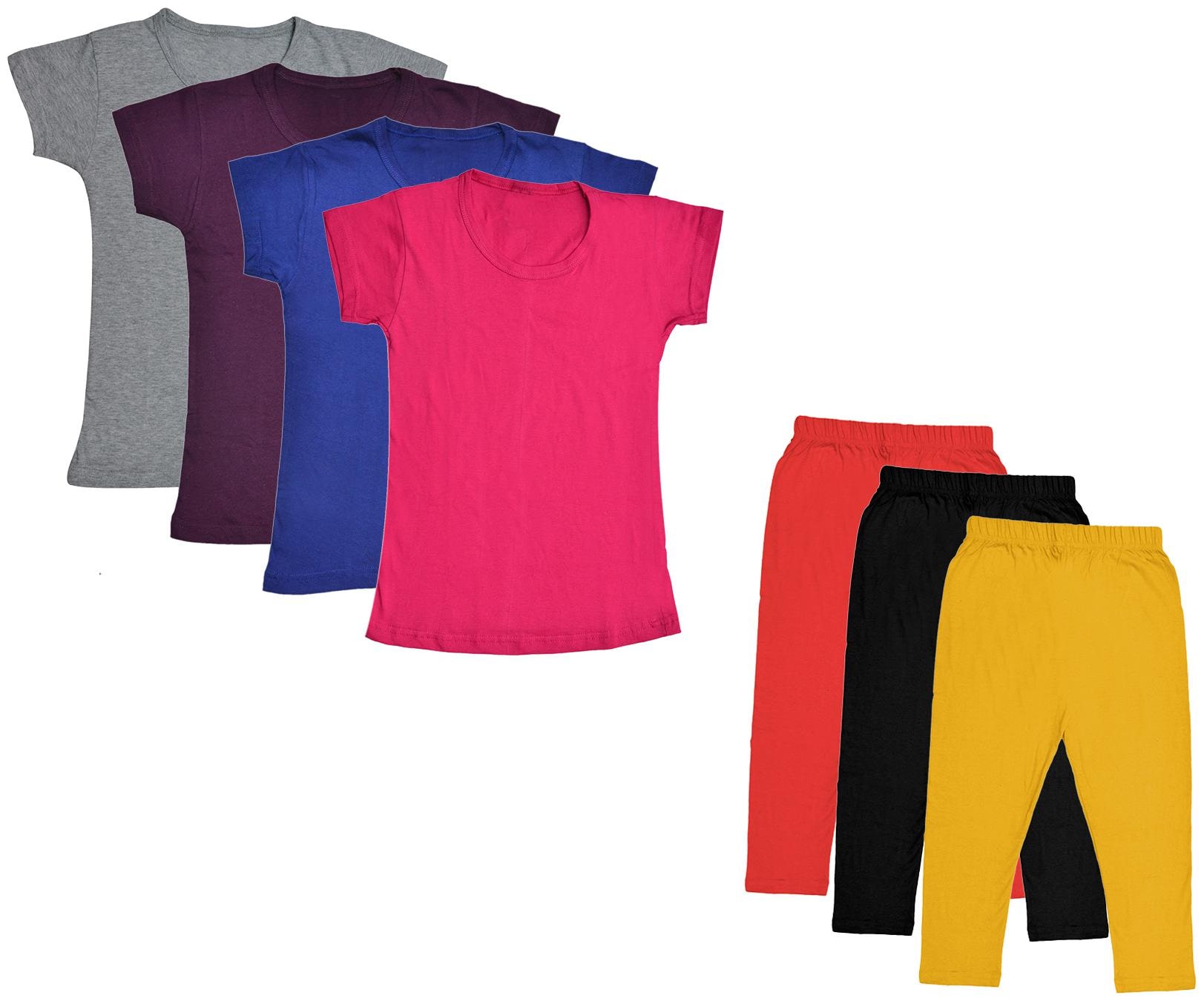 

Indiweaves Girl Cotton Top Bottom Set - Multi