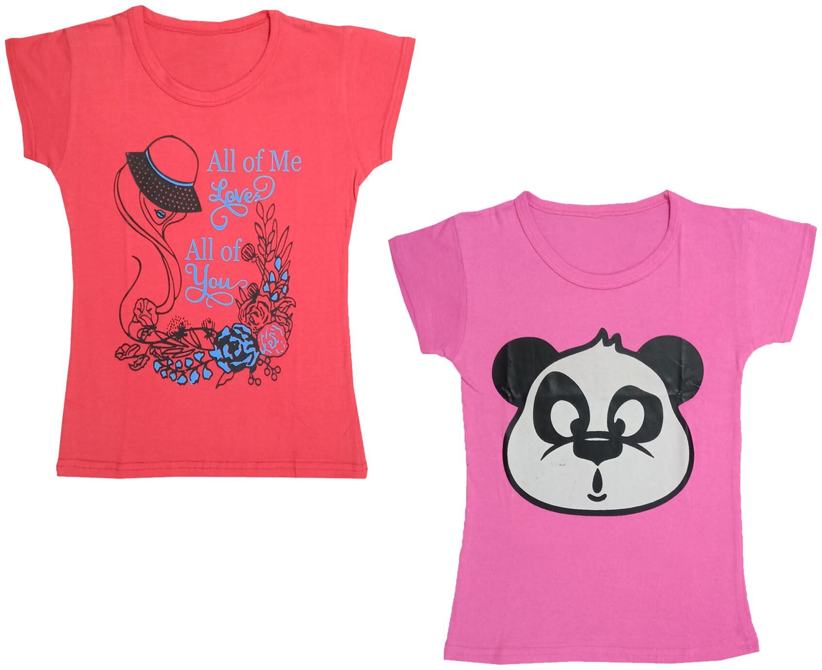 

Indiweaves Girl Cotton Printed T shirt - Multi