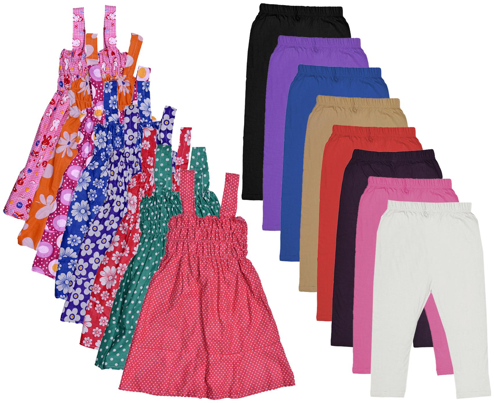 

Indiweaves Girl Cotton Top Bottom Set - Multi