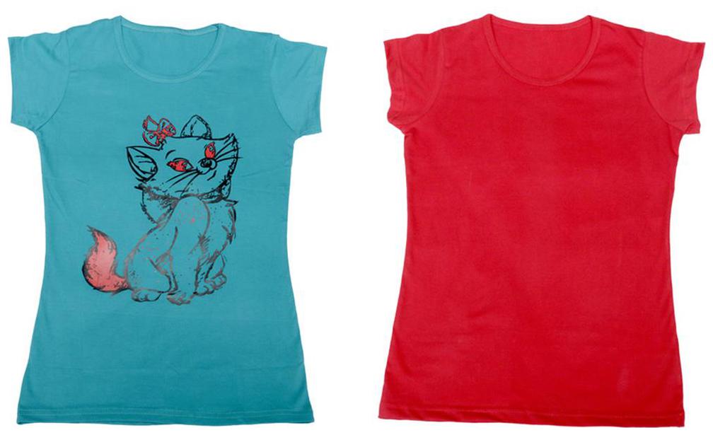

Indiweaves Girl Cotton Solid T shirt - Multi