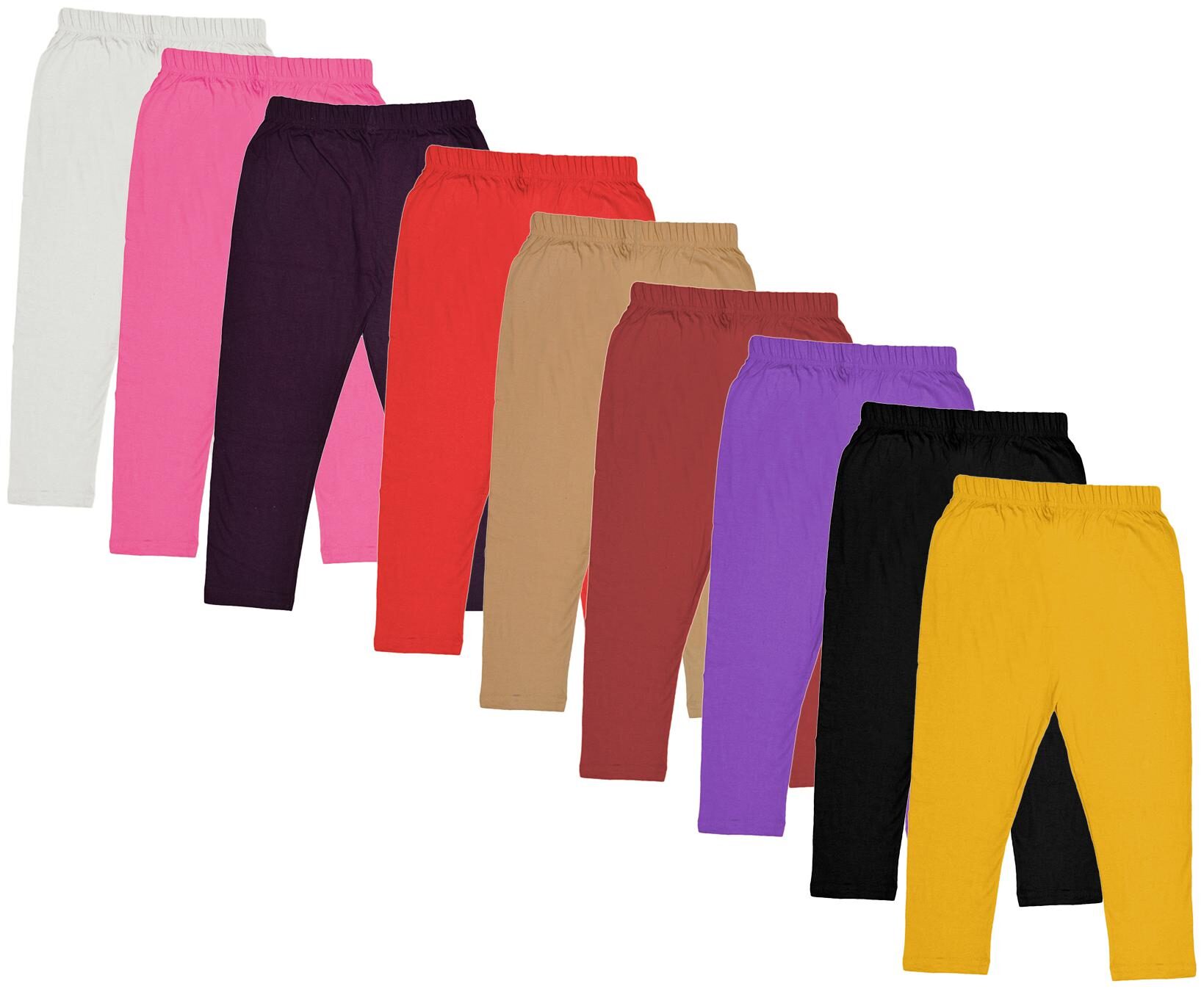 

Indiweaves Girl Cotton Solid Capri - Multi