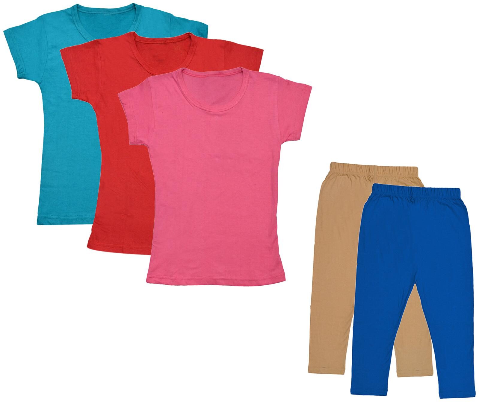 

Indiweaves Girl Cotton Top Bottom Set - Multi