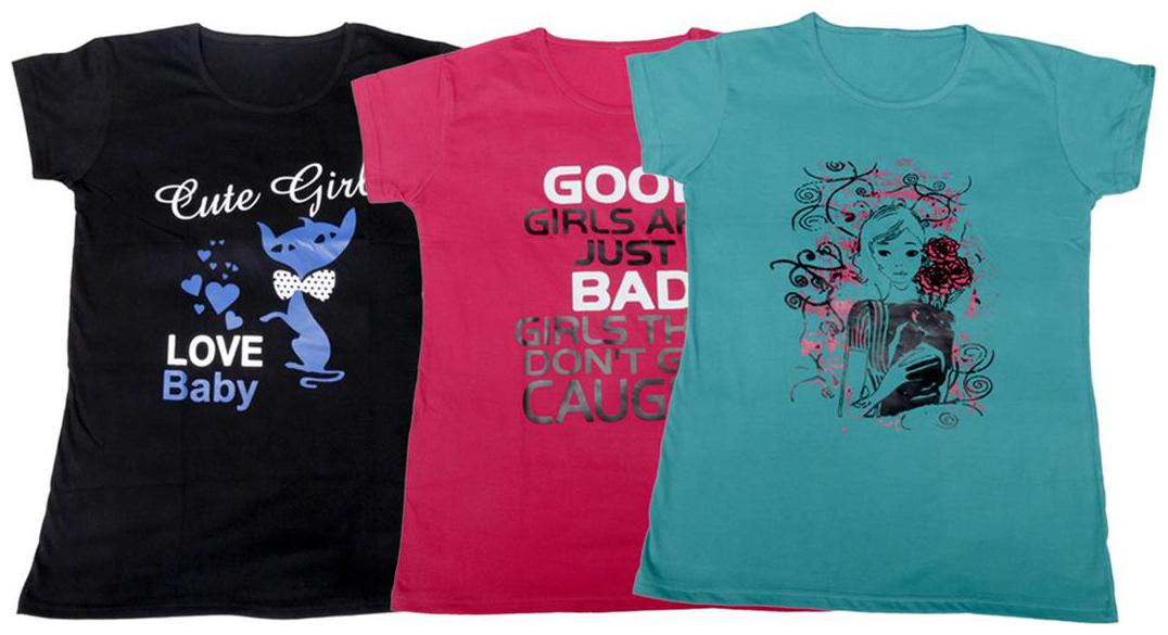 

Indiweaves Girl Cotton Solid T shirt - Blue