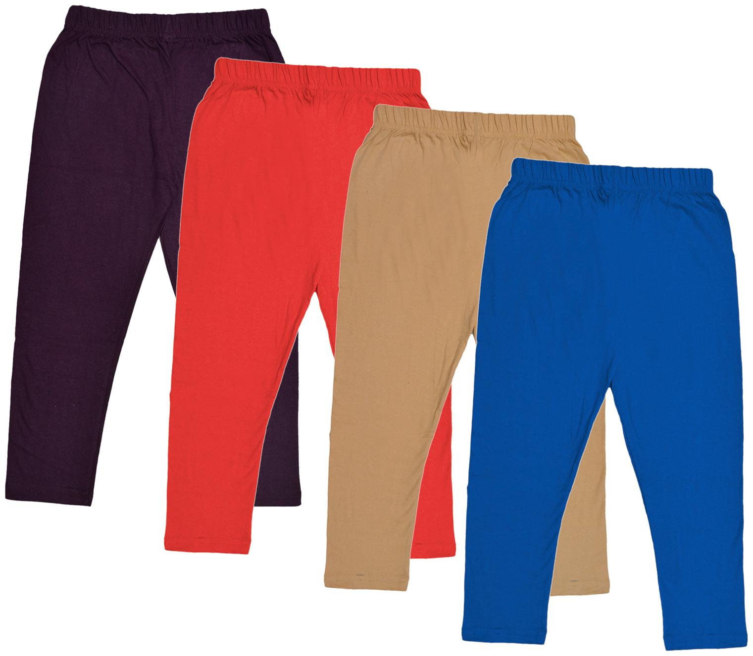 

Indiweaves Girl Cotton Solid Capri - Multi