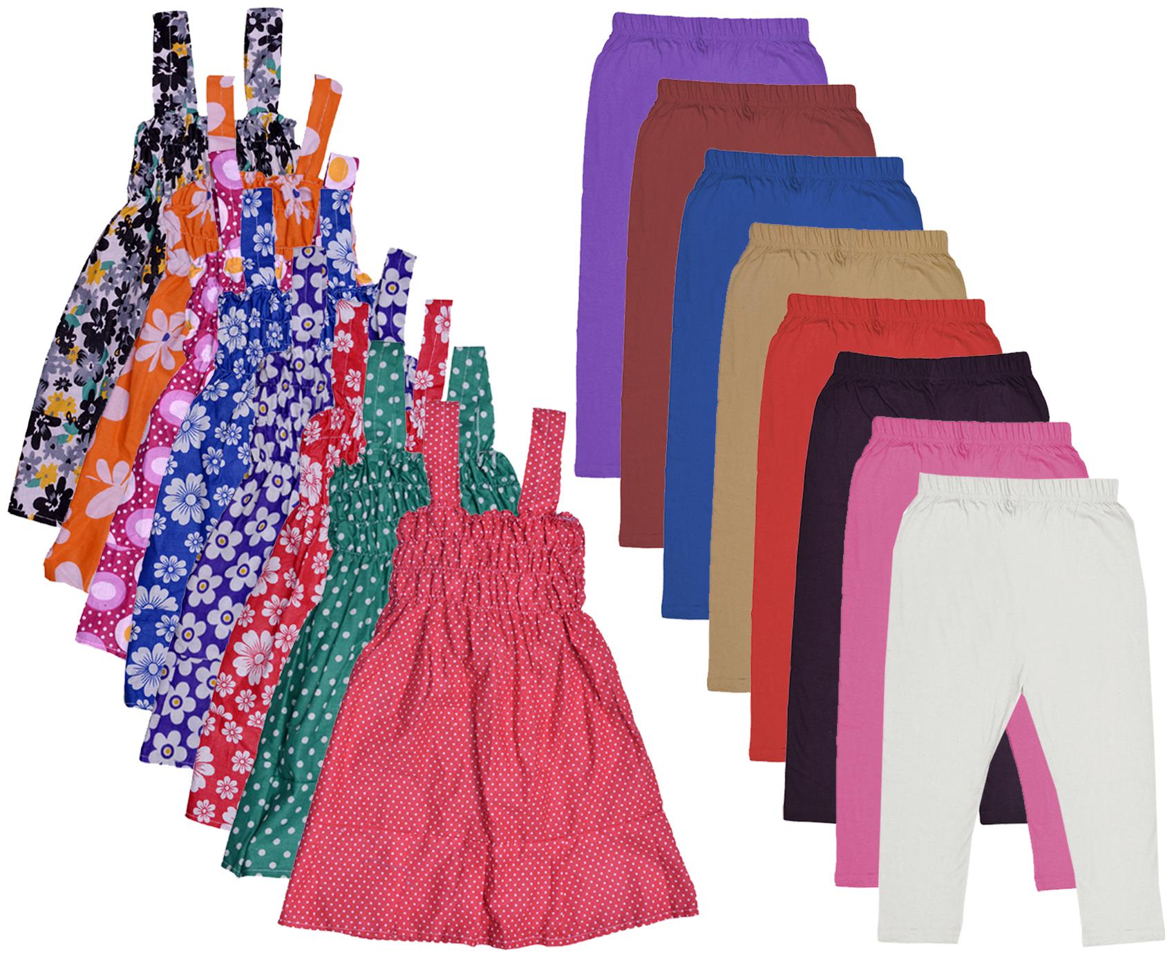 

Indiweaves Girl Cotton Top Bottom Set - Multi