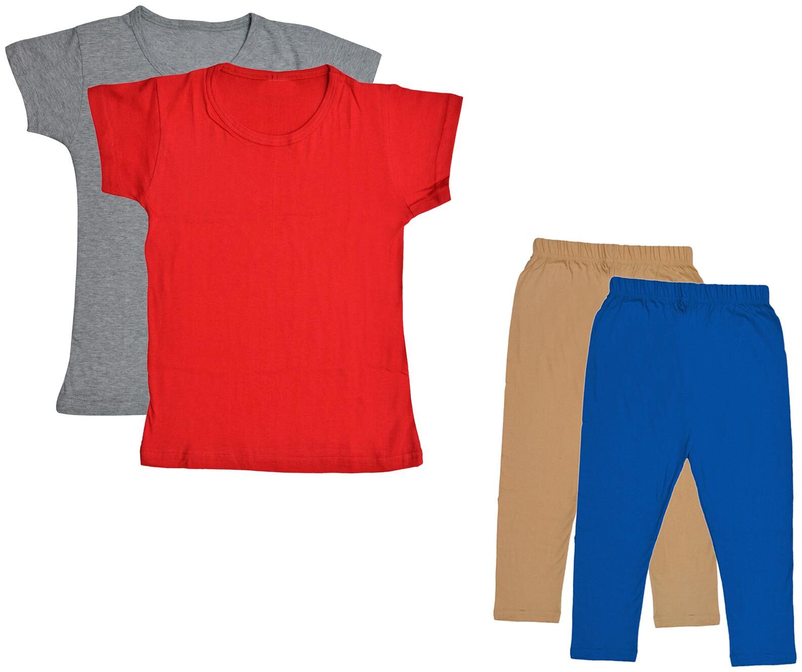 

Indiweaves Girl Cotton Top Bottom Set - Multi