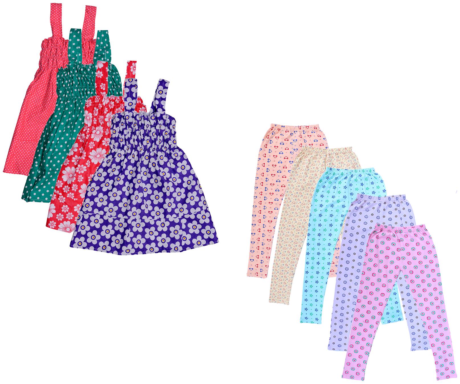 

Indiweaves Girl Cotton Top Bottom Set - Multi