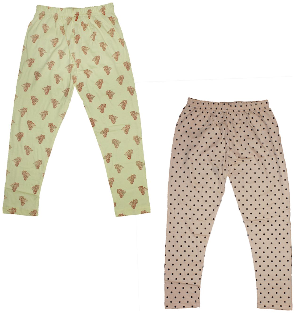 

Indiweaves Girl Cotton Printed Capri - Green Grey