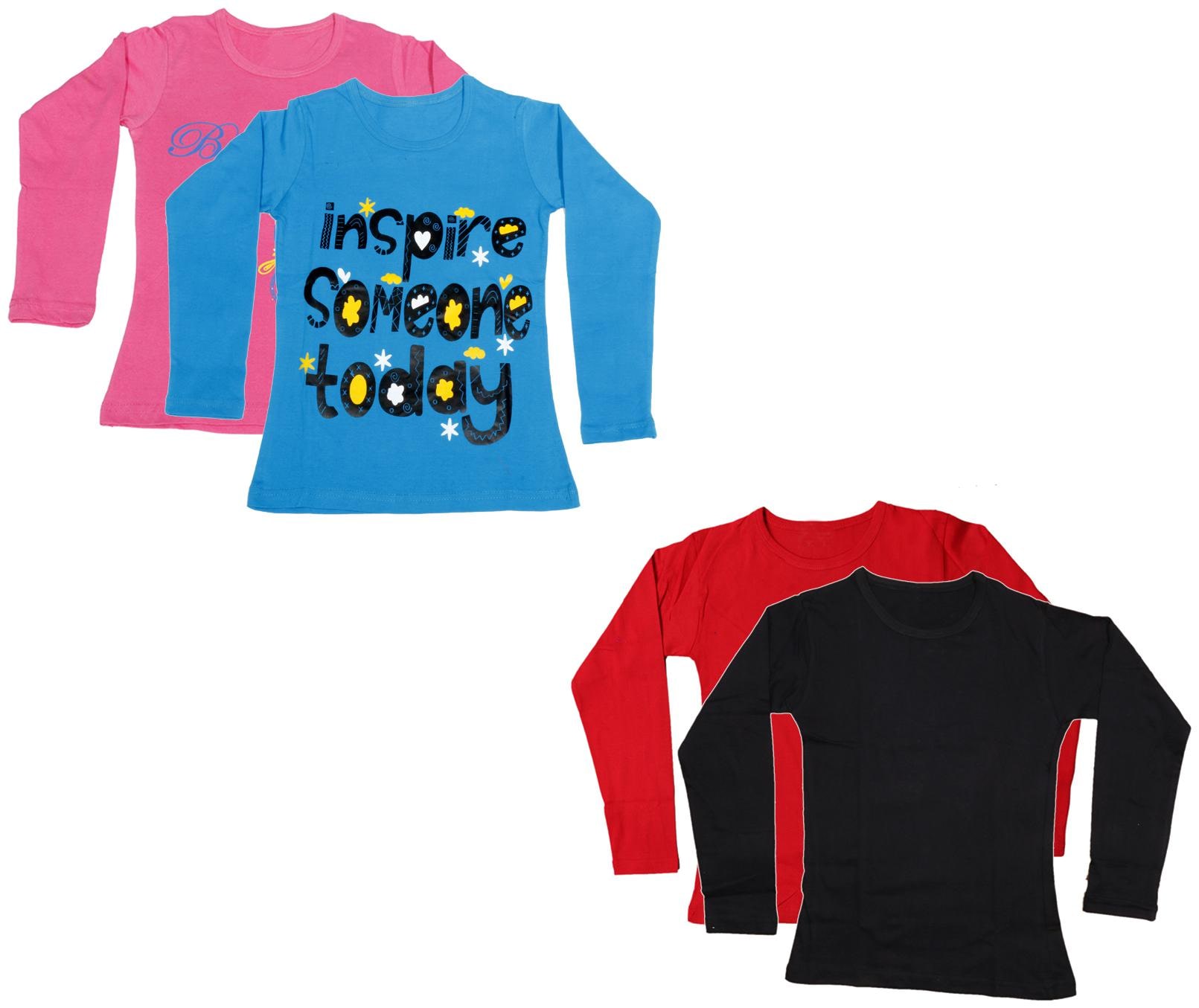 

Indiweaves Girl Cotton Printed T shirt - Multi