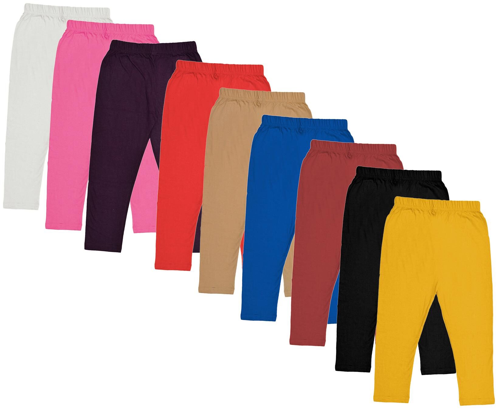 

Indiweaves Girl Cotton Solid Capri - Multi