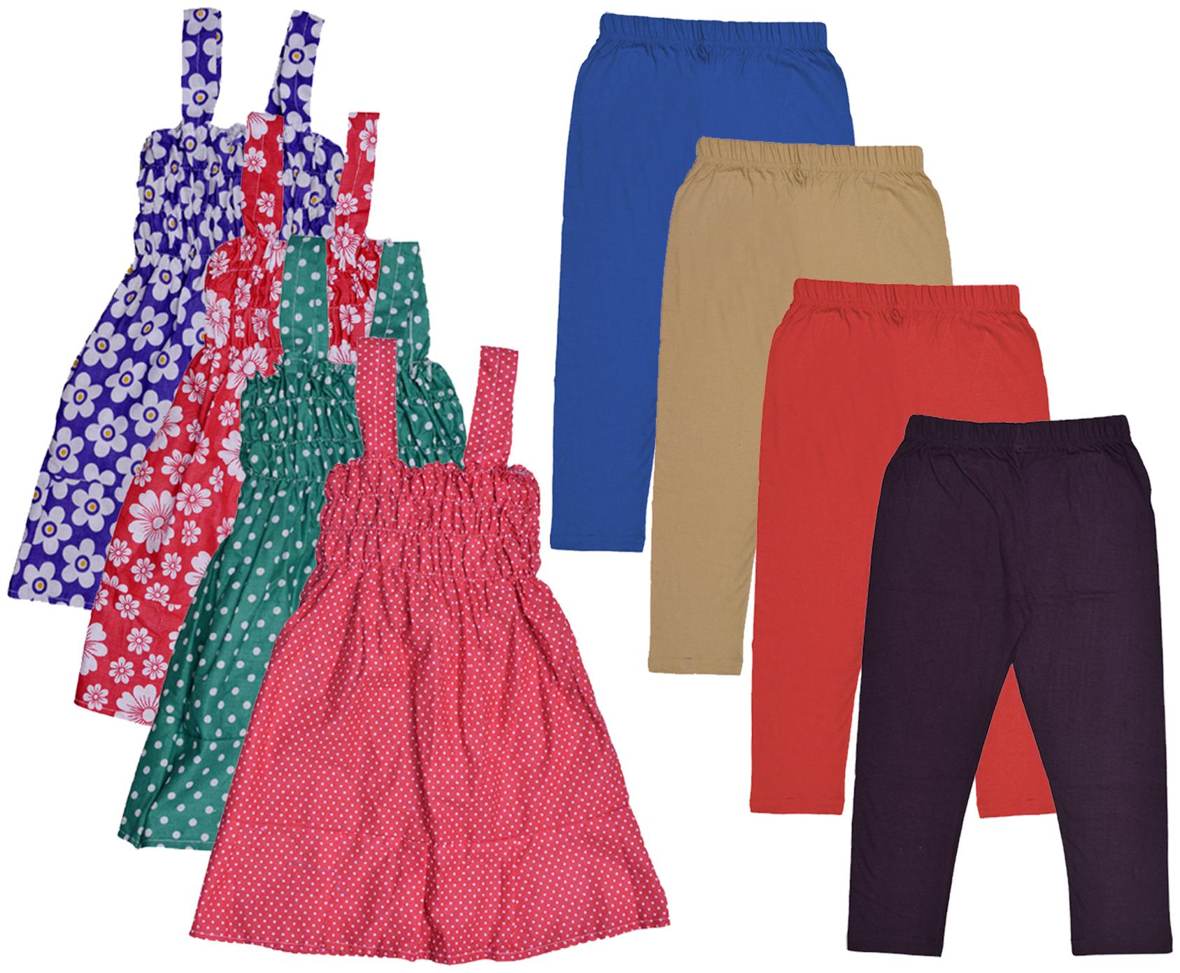 

Indiweaves Girl Cotton Top Bottom Set - Multi