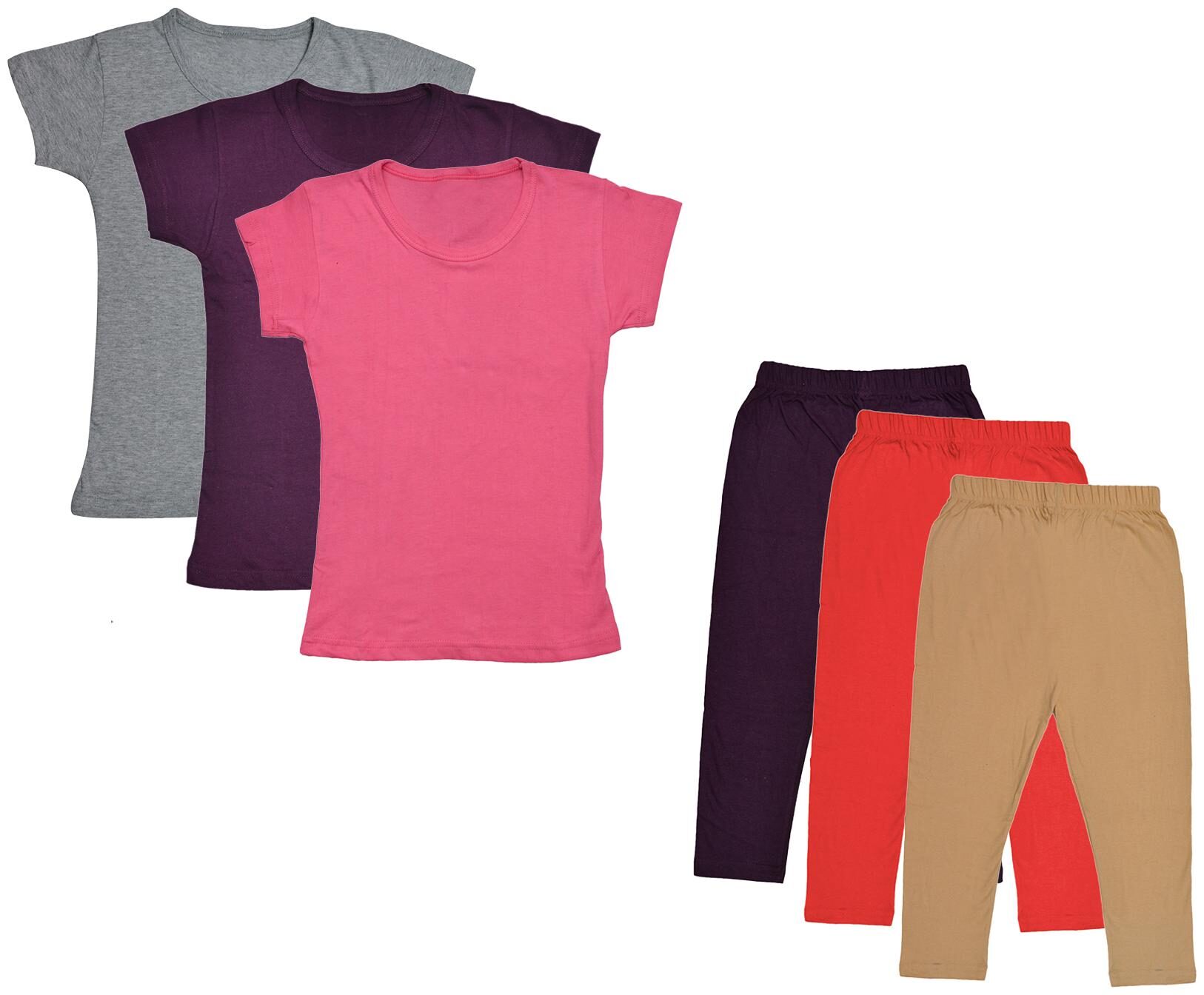 

Indiweaves Girl Cotton Top Bottom Set - Multi