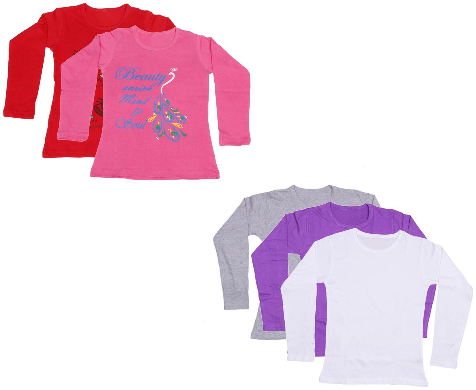 

Indiweaves Girl Cotton Printed T shirt - Multi