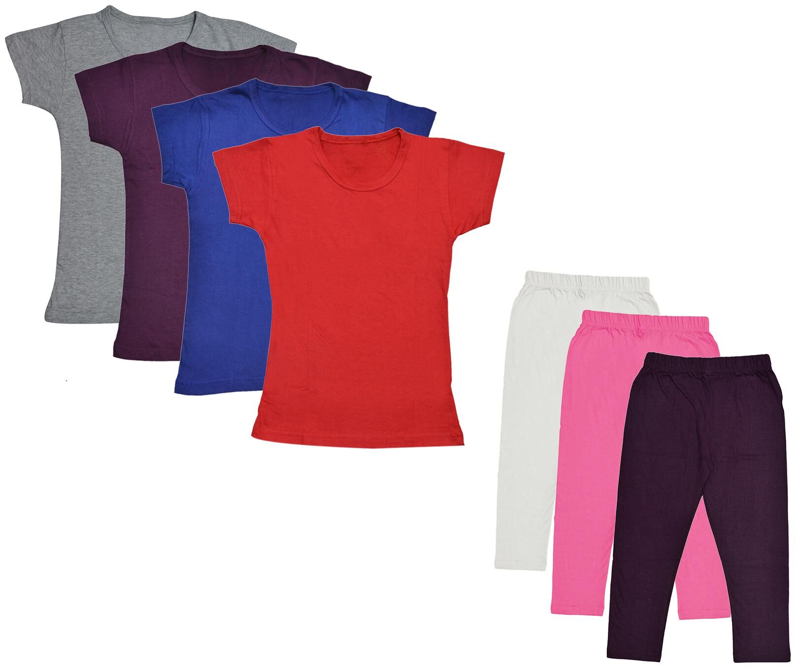 

Indiweaves Girl Cotton Top Bottom Set - Multi