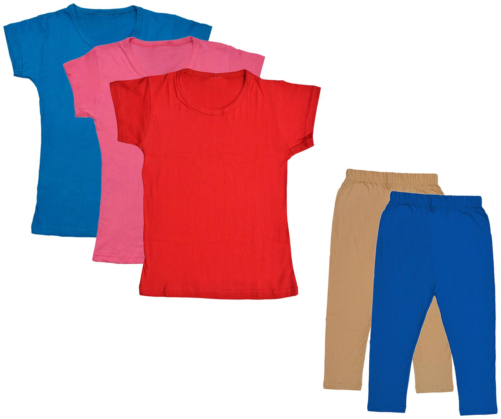 

Indiweaves Girl Cotton Top Bottom Set - Multi