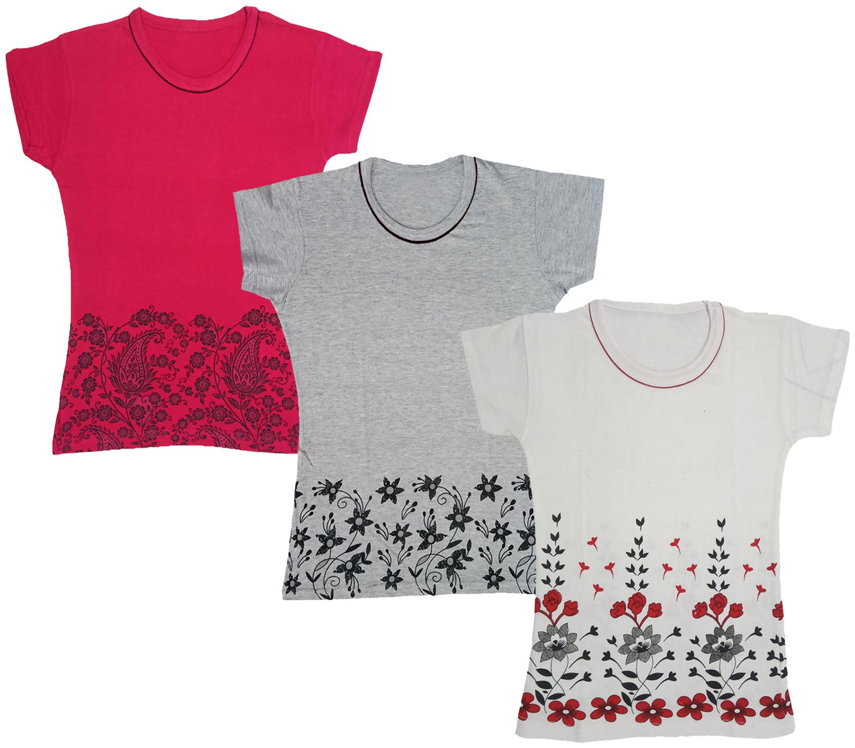 

Indiweaves Girl Cotton Printed T shirt - Multi
