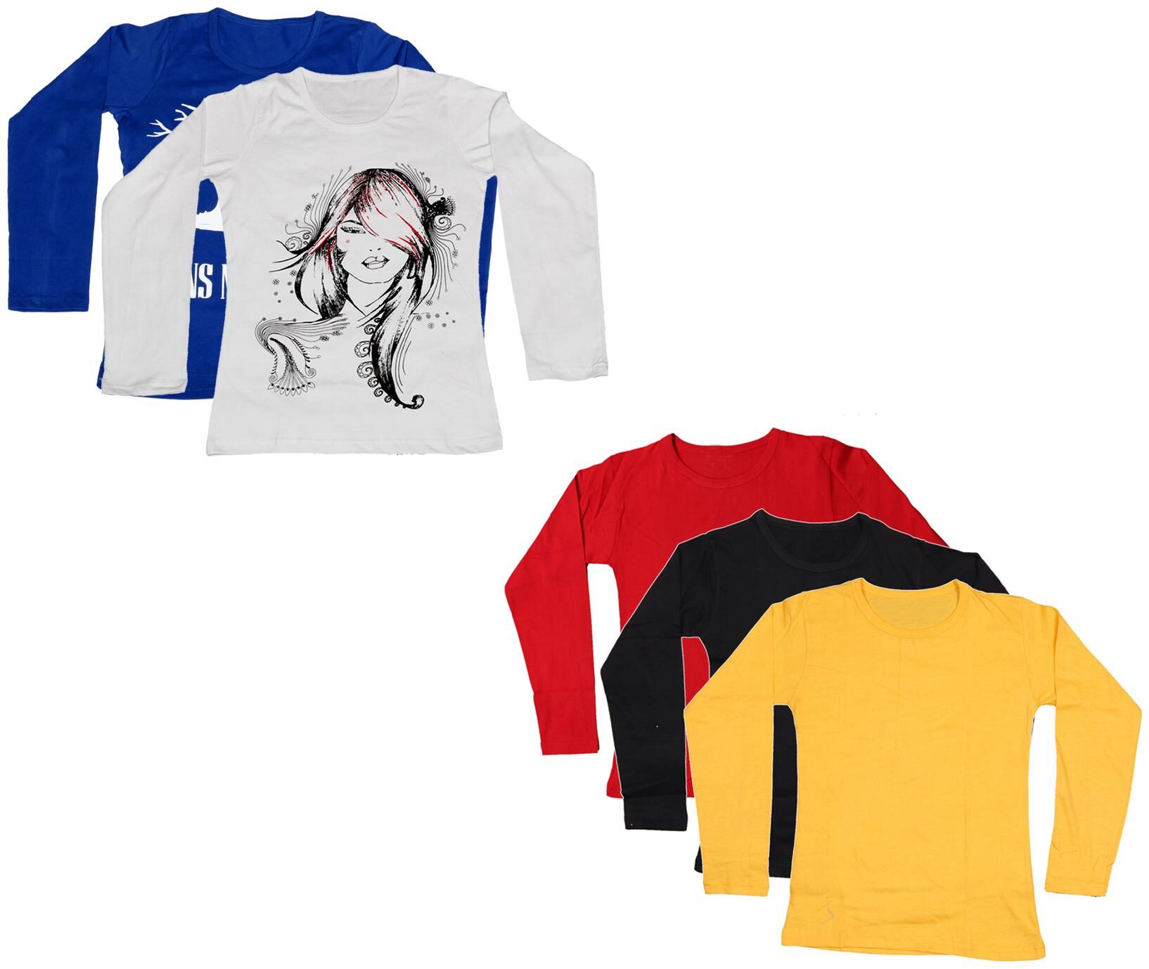 

Indiweaves Girl Cotton Printed T shirt - Multi