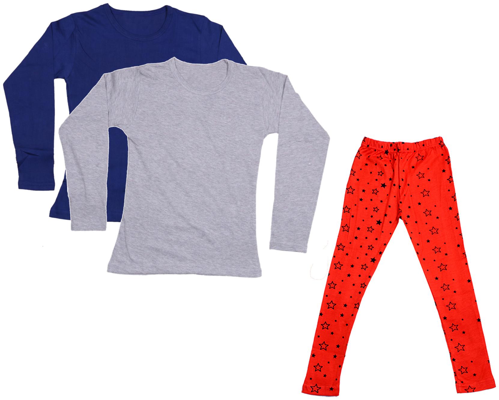 

Indiweaves Girl Cotton Solid T shirt - Multi