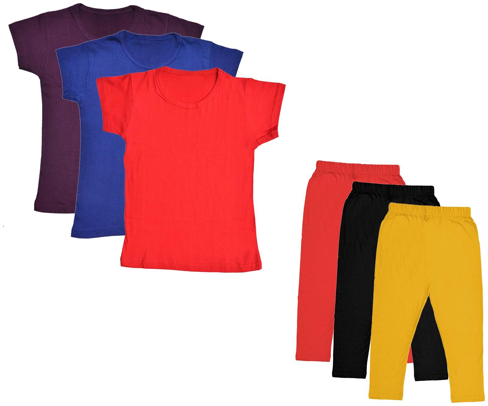 

Indiweaves Girl Cotton Top Bottom Set - Multi