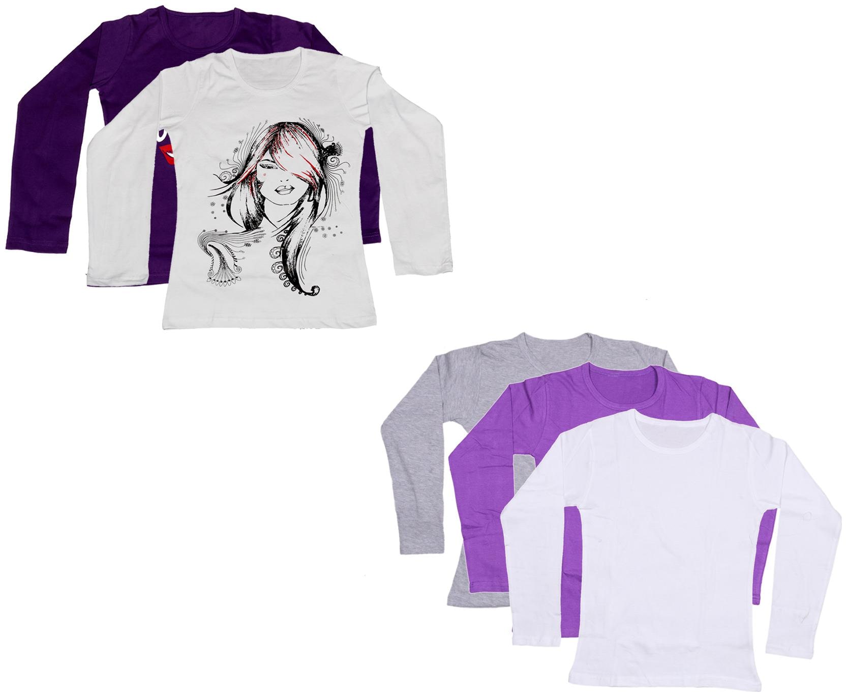 

Indiweaves Girl Cotton Printed T shirt - Multi