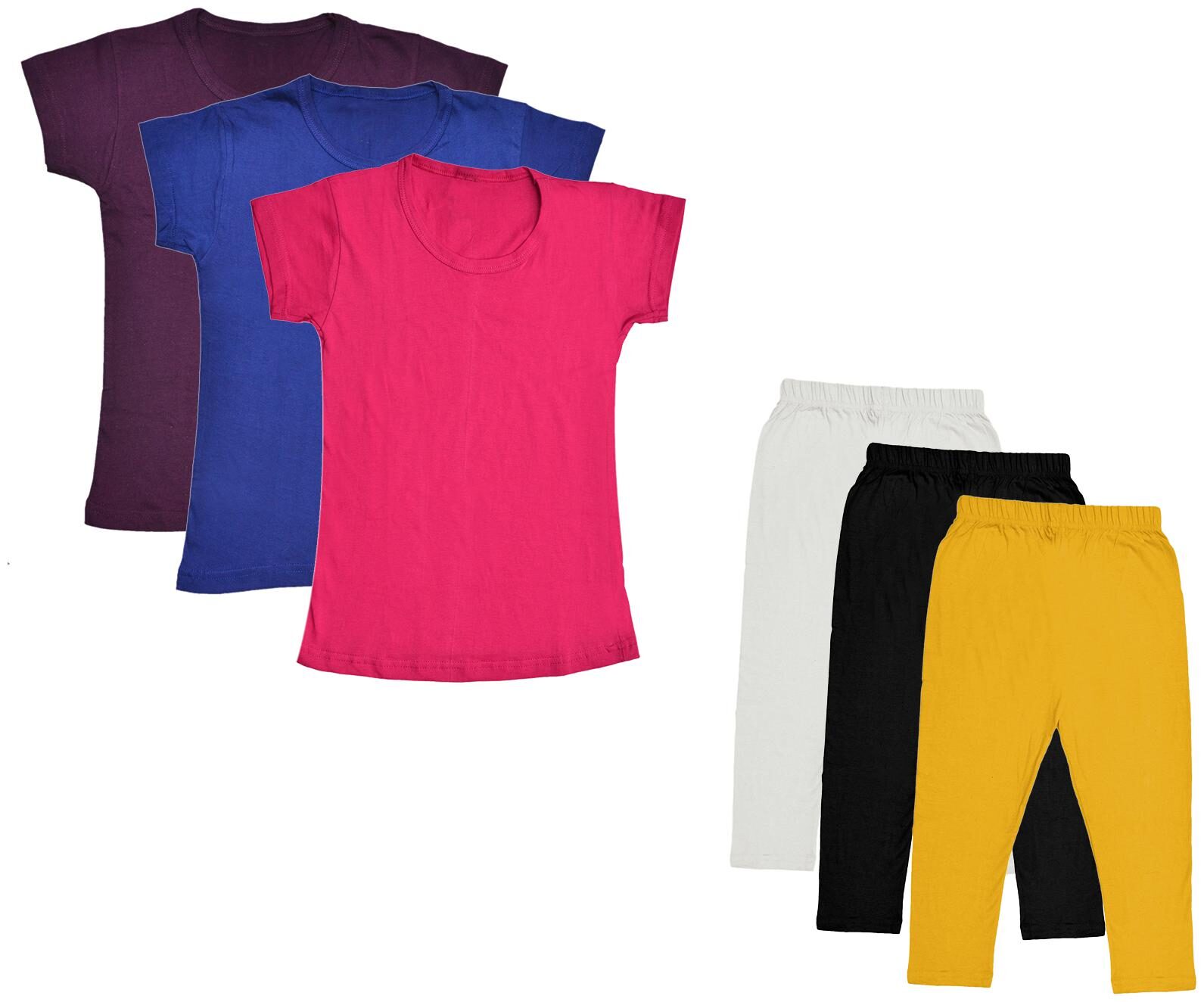 

Indiweaves Girl Cotton Top Bottom Set - Multi